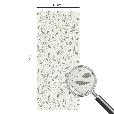 Film fenêtre décoratif occultant vitrail Feuilles des pousses