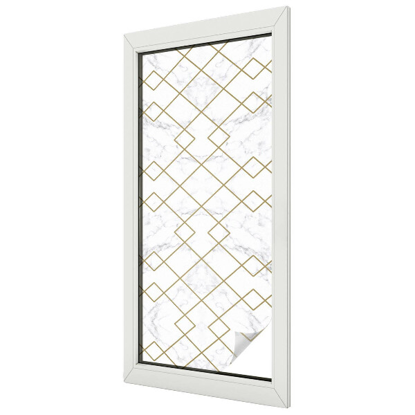 Vitrail autocollant pour fenêtre Lignes géométriques