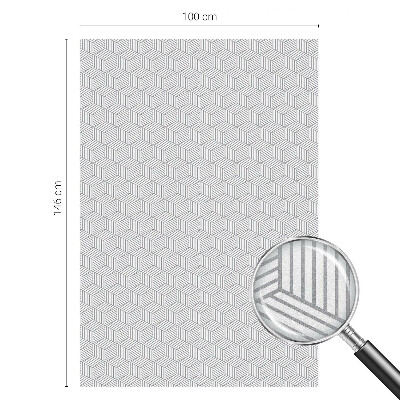 Film occultant fenêtre effet vitrail Solides hexagonaux