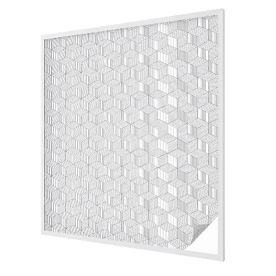 Film occultant fenêtre effet vitrail Solides hexagonaux