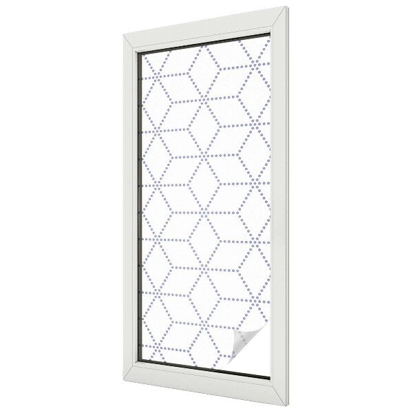 Vitrail autocollant pour fenêtre losanges violets