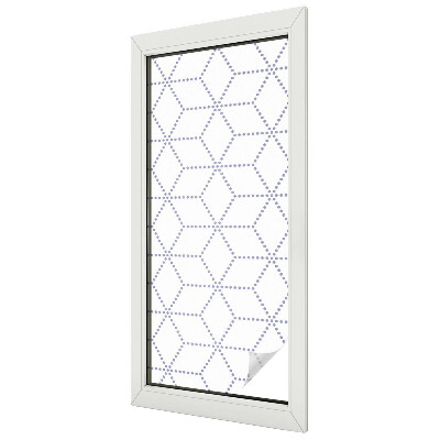 Vitrail autocollant pour fenêtre losanges violets