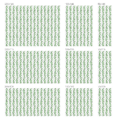 Autocollant pour vitrage guirlandes vertes