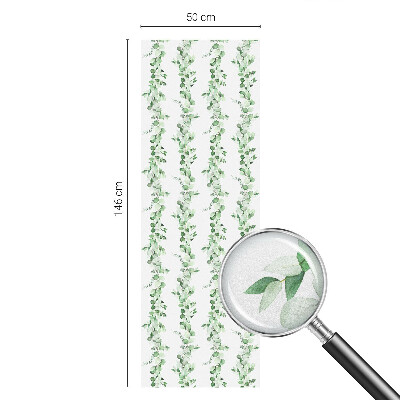 Autocollant pour vitrage guirlandes vertes