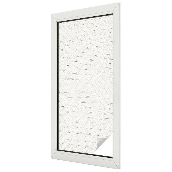 Film occultant fenêtre effet vitrail Lignes ondulées