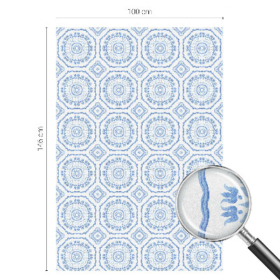 Vitrail autocollant pour fenêtre ornements floraux