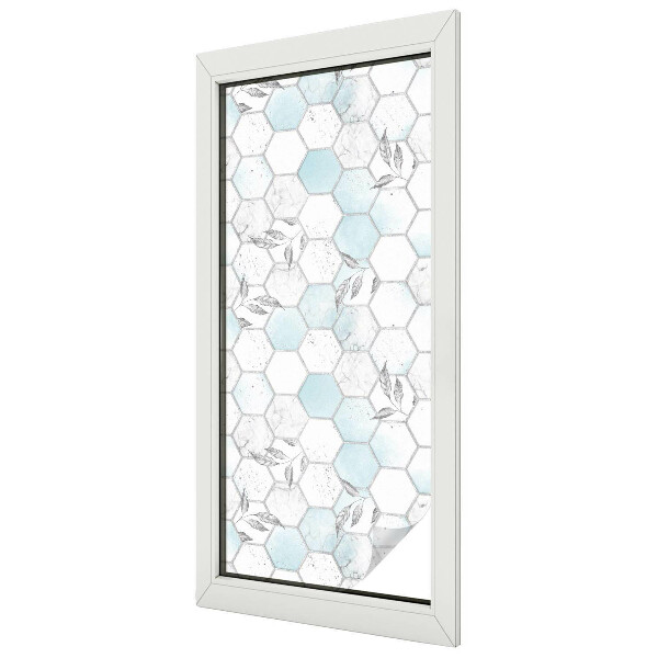 Film occultant fenêtre effet vitrail Tuiles en feuilles