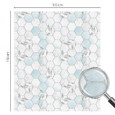 Film occultant fenêtre effet vitrail Tuiles en feuilles
