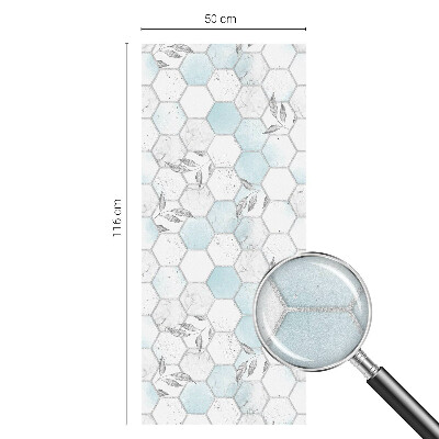 Film occultant fenêtre effet vitrail Tuiles en feuilles
