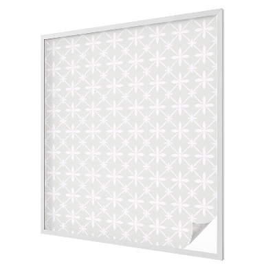 Vitrail autocollant pour fenêtre symétrie florale