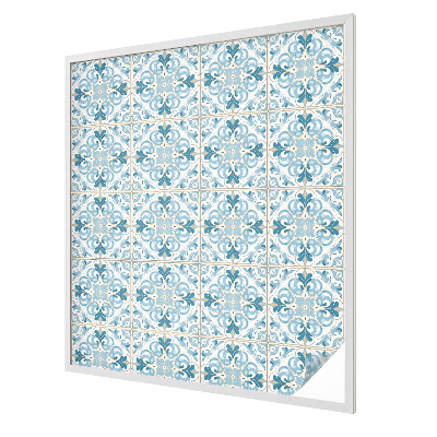 Vitrail autocollant pour fenêtre Carreaux floraux