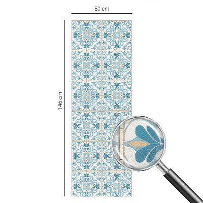 Vitrail autocollant pour fenêtre Carreaux floraux