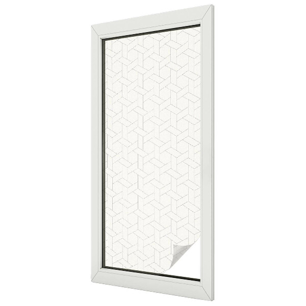 Autocollant pour vitrage tresse géométrique