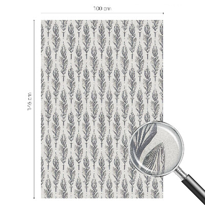 Film fenêtre décoratif occultant vitrail Plumes élégantes