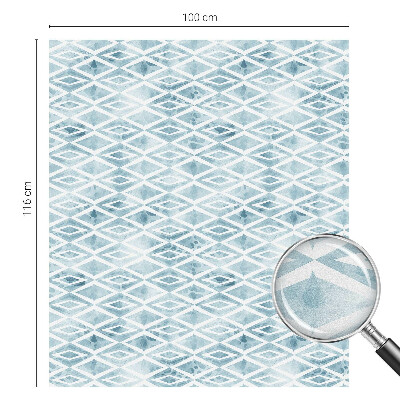 Film fenêtre décoratif occultant vitrail Losanges bleus