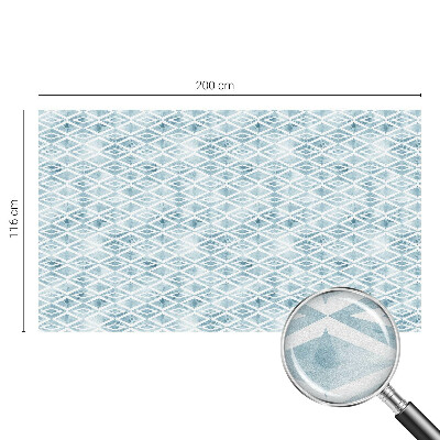 Film fenêtre décoratif occultant vitrail Losanges bleus