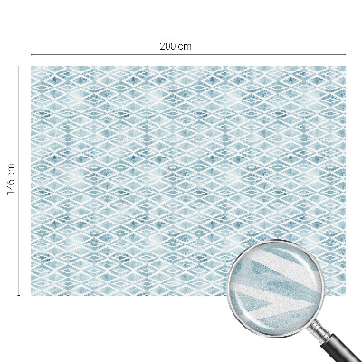 Film fenêtre décoratif occultant vitrail Losanges bleus