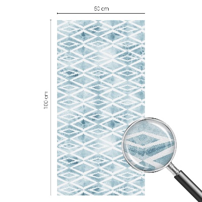 Film fenêtre décoratif occultant vitrail Losanges bleus