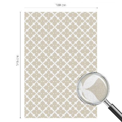 Film occultant fenêtre effet vitrail feuilles géométriques