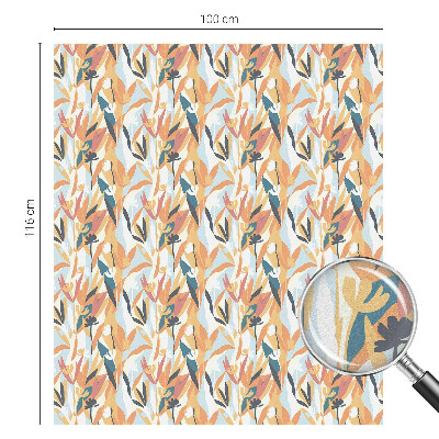 Film fenêtre décoratif occultant vitrail énergie botanique