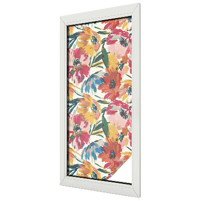 Vitrail autocollant pour fenêtre explosion de fleurs