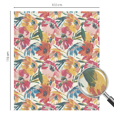 Vitrail autocollant pour fenêtre explosion de fleurs