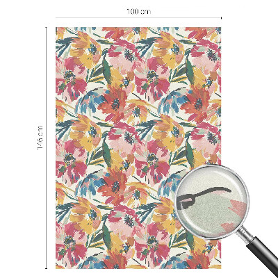 Vitrail autocollant pour fenêtre explosion de fleurs