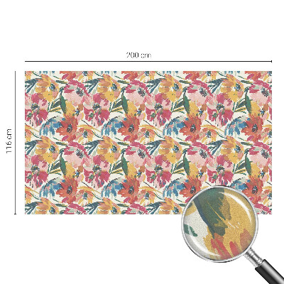 Vitrail autocollant pour fenêtre explosion de fleurs