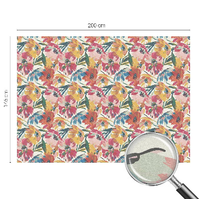 Vitrail autocollant pour fenêtre explosion de fleurs