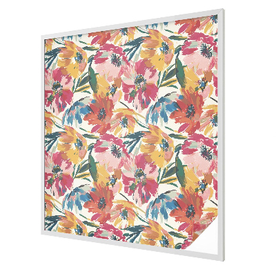 Vitrail autocollant pour fenêtre explosion de fleurs