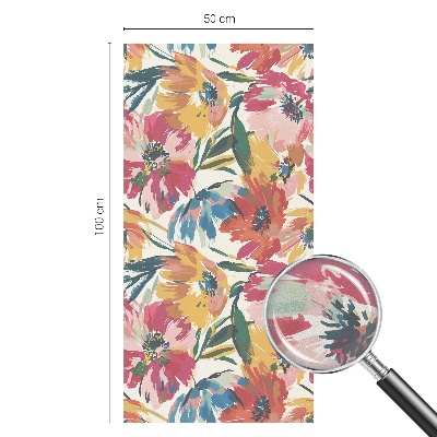 Vitrail autocollant pour fenêtre explosion de fleurs