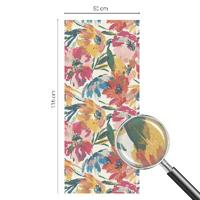 Vitrail autocollant pour fenêtre explosion de fleurs