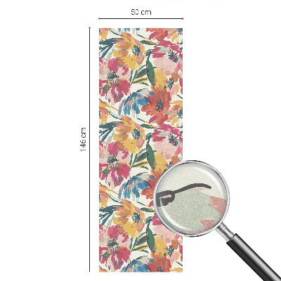 Vitrail autocollant pour fenêtre explosion de fleurs