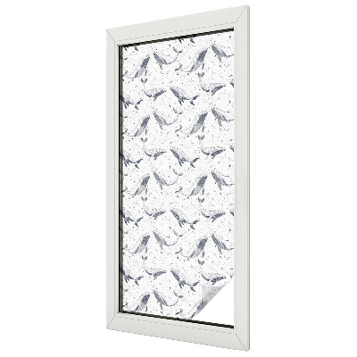 Film occultant fenêtre effet vitrail créatures marines