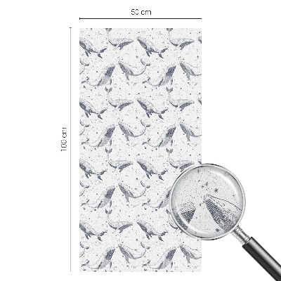 Film occultant fenêtre effet vitrail créatures marines