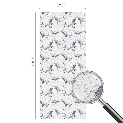 Film occultant fenêtre effet vitrail créatures marines