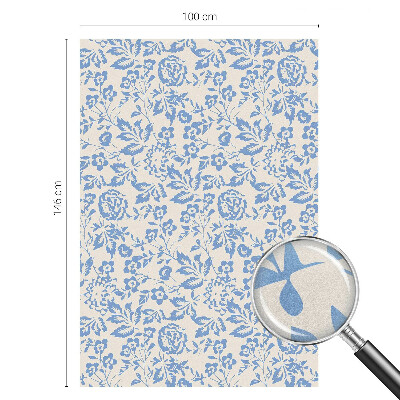 Vitrail autocollant pour fenêtre Fleurs feuilles