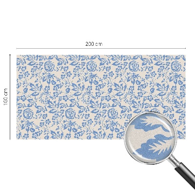 Vitrail autocollant pour fenêtre Fleurs feuilles