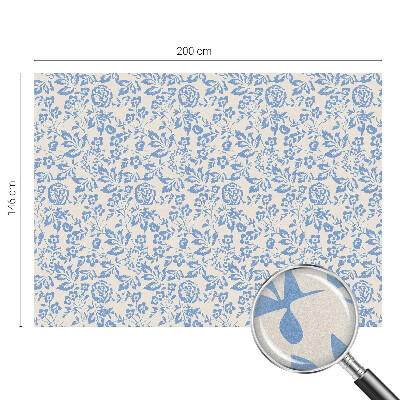 Vitrail autocollant pour fenêtre Fleurs feuilles