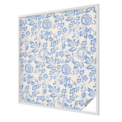 Vitrail autocollant pour fenêtre Fleurs feuilles