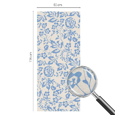 Vitrail autocollant pour fenêtre Fleurs feuilles