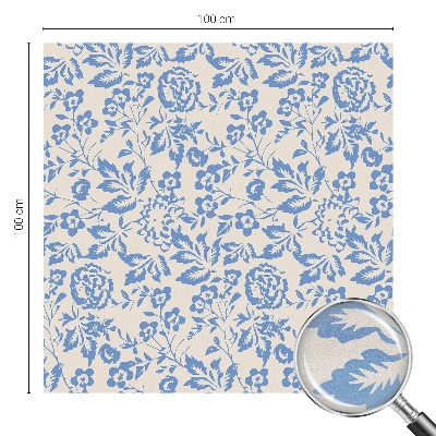 Vitrail autocollant pour fenêtre Fleurs feuilles