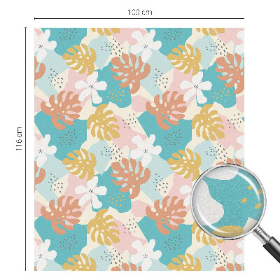 Film fenêtre décoratif occultant vitrail Nature exotique