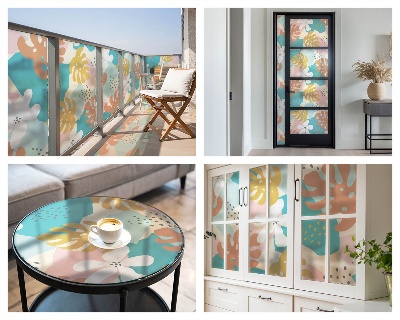 Film fenêtre décoratif occultant vitrail Nature exotique