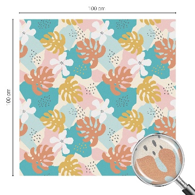 Film fenêtre décoratif occultant vitrail Nature exotique