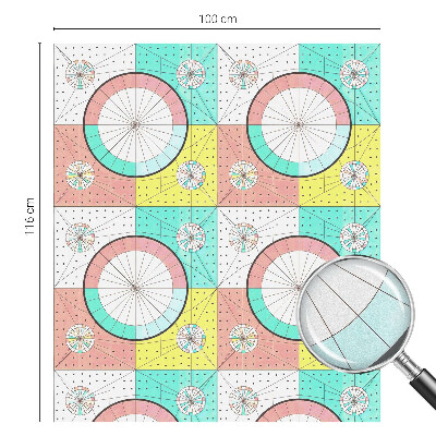 Film fenêtre décoratif occultant vitrail Cercles géométriques