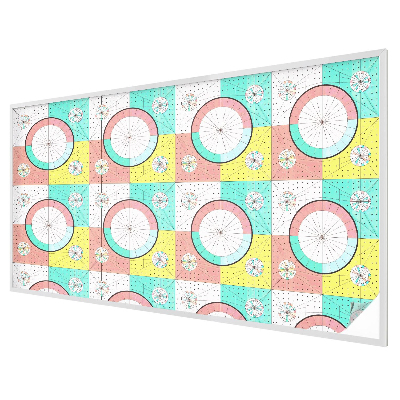 Film fenêtre décoratif occultant vitrail Cercles géométriques