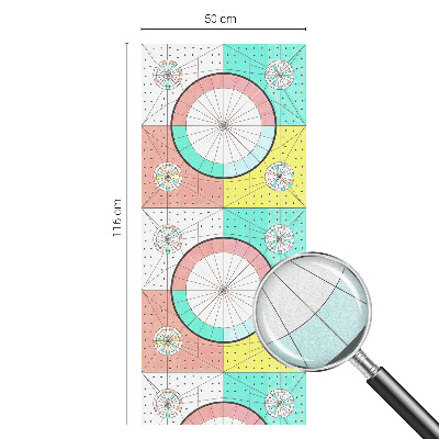 Film fenêtre décoratif occultant vitrail Cercles géométriques