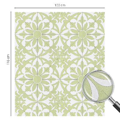 Vitrail autocollant pour fenêtre Ornement vert