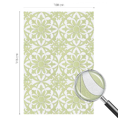 Vitrail autocollant pour fenêtre Ornement vert